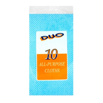 (10 x 10pk) DUO / SUPERBRIGHT - ALL PURPOSE J CLOTHS