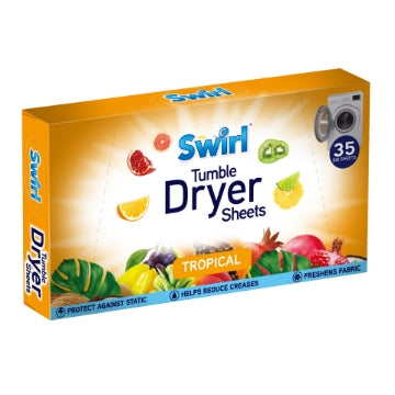 (20 x 35's) SWIRL TUMBLE DRYER SHEETS - TROPICAL