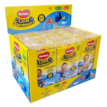 (36 x SINGLE) HUGGIES LITTLE SWIMMERS - (2-3/3-4/5-6) 1x36