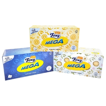 (8 x 200fill) FOXY MEGA REGULAR FACIAL TISSUE 2ply