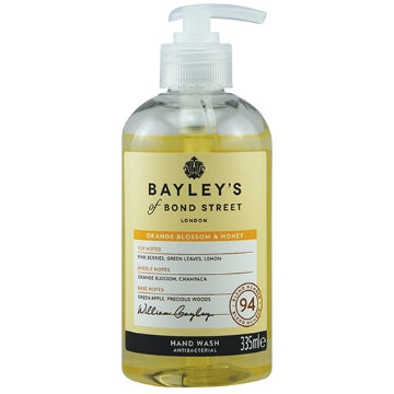 (6 x 335ml) BAYLEYS OF BOND STREET HANDWASH - ORANGE & HONEY