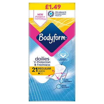 (10 x 21 pads) BODYFORM DAILIES V-PROTECTION NORMAL LINERS