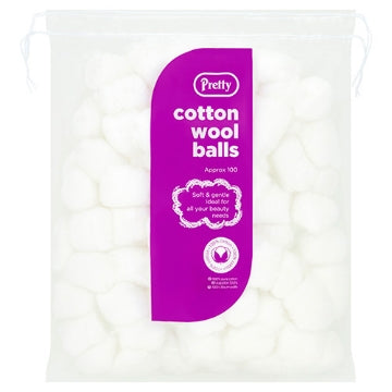 (12 x 100s) PRETTY COTTON WOOL BALLS