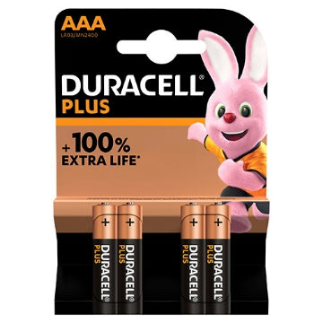 (10 x 4pk) DURACELL PLUS POWER +100% - AAA BATTERIES