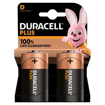 (10 x 2pk) DURACELL PLUS POWER +100% - D BATTERIES