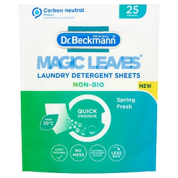 (10 x 25's) DR BECKMANN - MAGIC LEAVES DETERGENT NON BIO