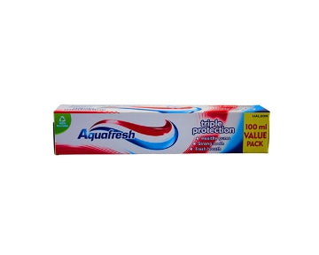(12 x 100ml) AQUAFRESH TOOTHPASTE - TRIPLE PROTECTION