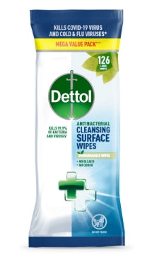(6 x 126's) DETTOL SURFACE CLEANSING WIPES 126's