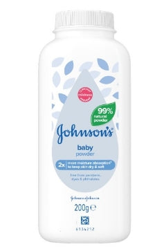 (6 x 200g) JOHNSONS BABY POWDER NATURAL