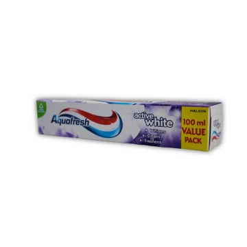 (12 x 100ml) AQUAFRESH TOOTHPASTE - ACTIVE WHITE