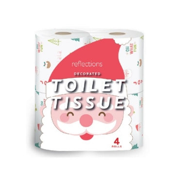 (10 x 4pk) REFLECTIONS CHRISTMAS 2ply TOILET ROLL 160sht
