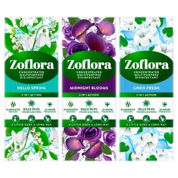 (12 x 120ml) ZOFLORA DISINFECTANT - ASSTD ODOUR NEUTRALISING