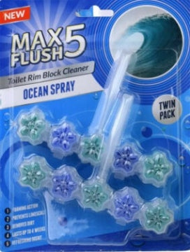 (12 x 2x45g) MAX FLUSH 5 RIM BLOCK - OCEAN SPRAY TWIN
