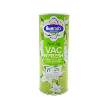 (6 x 350g) NEUTRADOL - VAC N'FRESH CARPET DEO FRESH LILY