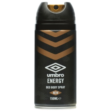 (6 x 150ml ) UMBRO DEODORANT SPRAY - ENERGY