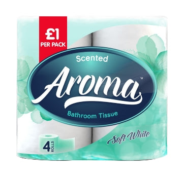 (10 x 4pk) AROMA TOILET ROLL FRAGRANCED - WHITE