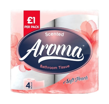 (10 x 4pk) AROMA TOILET ROLL FRAGRANCED - PEACH