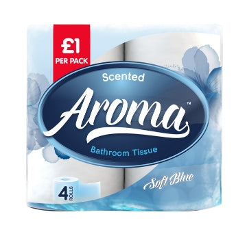 (10 x 4pk) AROMA TOILET ROLL FRAGRANCED - BLUE