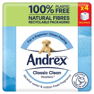 (3 x 36'sx4) ANDREX WASHLETS - CLASSIC CLEAN *MULTIPACK*
