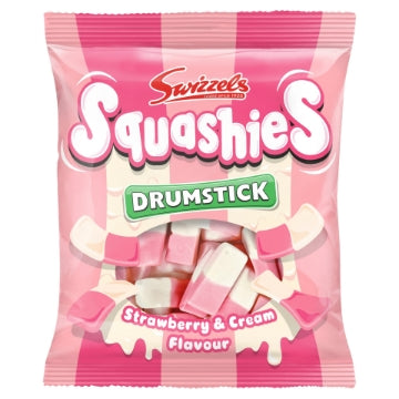 (12 x 140g) SWIZZELS SQUASHIES - STRAWBERRY & CREAM