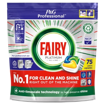 (3 x 75's) FAIRY DISHWASHER PLATINUM TABS - LEMON