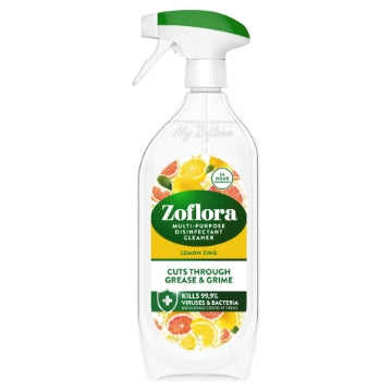 (8 x 800ml) ZOFLORA DISINFECTANT CLEANER - LEMON GREASE GRIME
