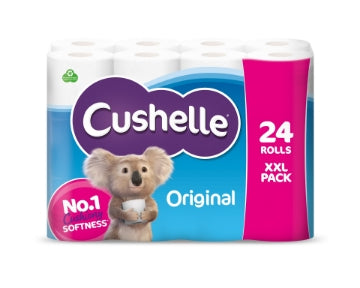 (1 x 24pk) CUSHELLE ORIGINAL TOILET ROLL XXL 180sht