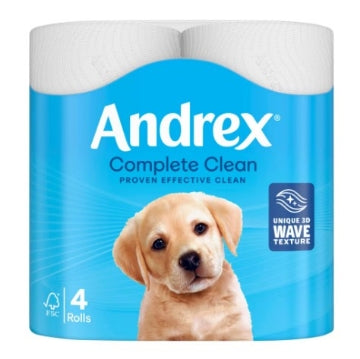 (6 x 4pk) ANDREX TOILET ROLL COMP CLEAN 2Ply 190Shts