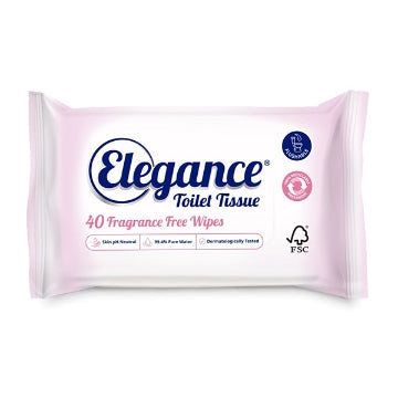 (16 x 40's) ELEGANCE - TOILET TISSUE WIPES FRAG FREE (ELSMTT)