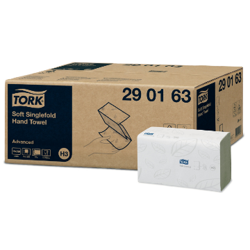 (15 x 250shts) TORK - SINGLEFOLD WHITE HAND TOWEL ADV 290163