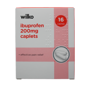 (12 x 16's) WILKO IBUPROFEN CAPLETS 200mg Exp:08/25