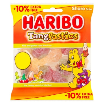 (12 x 154g) HARIBO TANGFASTICS 10% Ex Free