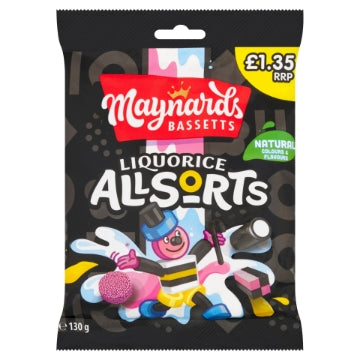 (10 x 130g) MAYNARDS - LIQUORICE ALLSORT'S
