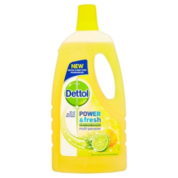 (6 x 1L) DETTOL POWER MULTI-SURFACE CLEANER - LEMON & LIME