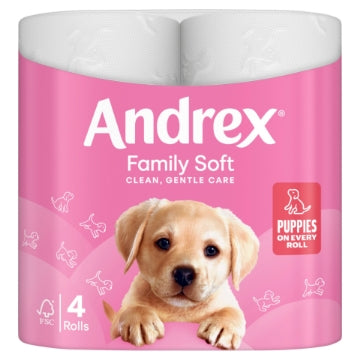 (6 x 4pk) ANDREX TOILET ROLL - FAM SOFT 2Ply 170Shts