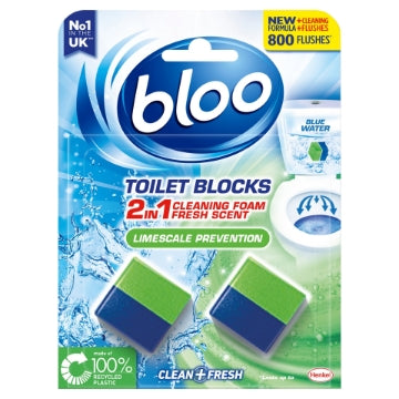 (7 x 2x50g) BLOO TOILET BLOCK - 2in1 LIMESCALE PREVENTION