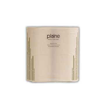 (1 x 4pk) PLAINE BAMBOO 3PLY TOILET ROLL UNBLEACHED*singles*