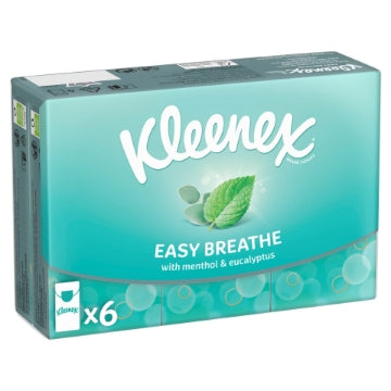 (10 x 6pk) KLEENEX EASY BREATHE POCKET TISSUES 9fill 4ply