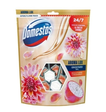 (12 x 4x55g) DOMESTOS RIM BLOCK - DRAGONFRUIT