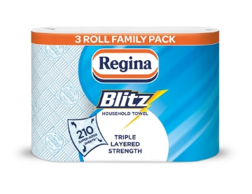 (4 x 3pk) REGINA BLITZ KITCHEN TOWEL 3ply 210sht