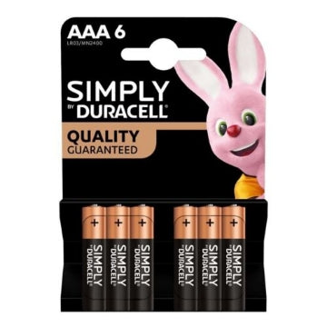 (10 x 6pk) DURACELL SIMPLY - AAA BATTERIES