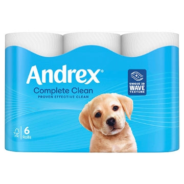 (4 x 6pk) ANDREX TOILET ROLL COMP CLEAN 2Ply 190Shts