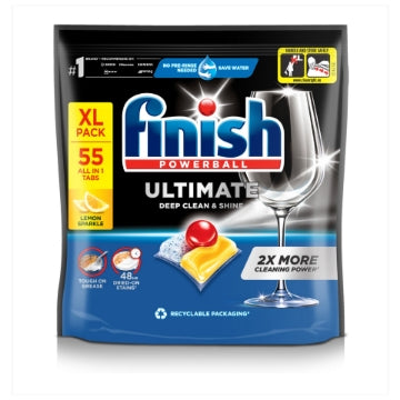 (6 x 55's) FINISH DISHWASHER TABS - ULTIMATE LEMON