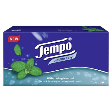 (12 x 72fill) TEMPO - TISSUES MENTHOL 3ply