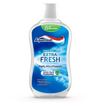 (8 x 500ml) AQUAFRESH FRESH MINT MOUTHWASH