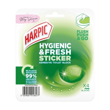 (6 x 4x12g) HARPIC HYGENIC STICKER PINE- TOILET BLOCK