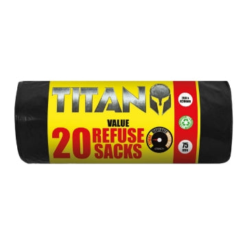 (20 x 20's) TITAN STRONG BIN BAG/REFUSE 75L (RB5)