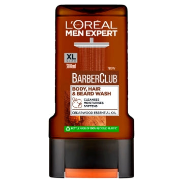 (6 x 300ml) L'OREAL MEN EXPERT SHOWER GEL - BARBER CLUB