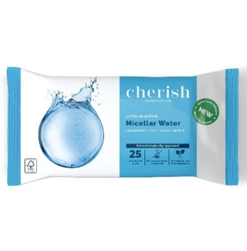 (12 x 25's) CHERISH MICELLAR FACIAL WIPES BIODGRDBL(CHMWB)