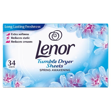 (12 x 34's) LENOR TUMBLE DRYER SHEETS - SPRING AWAK'G